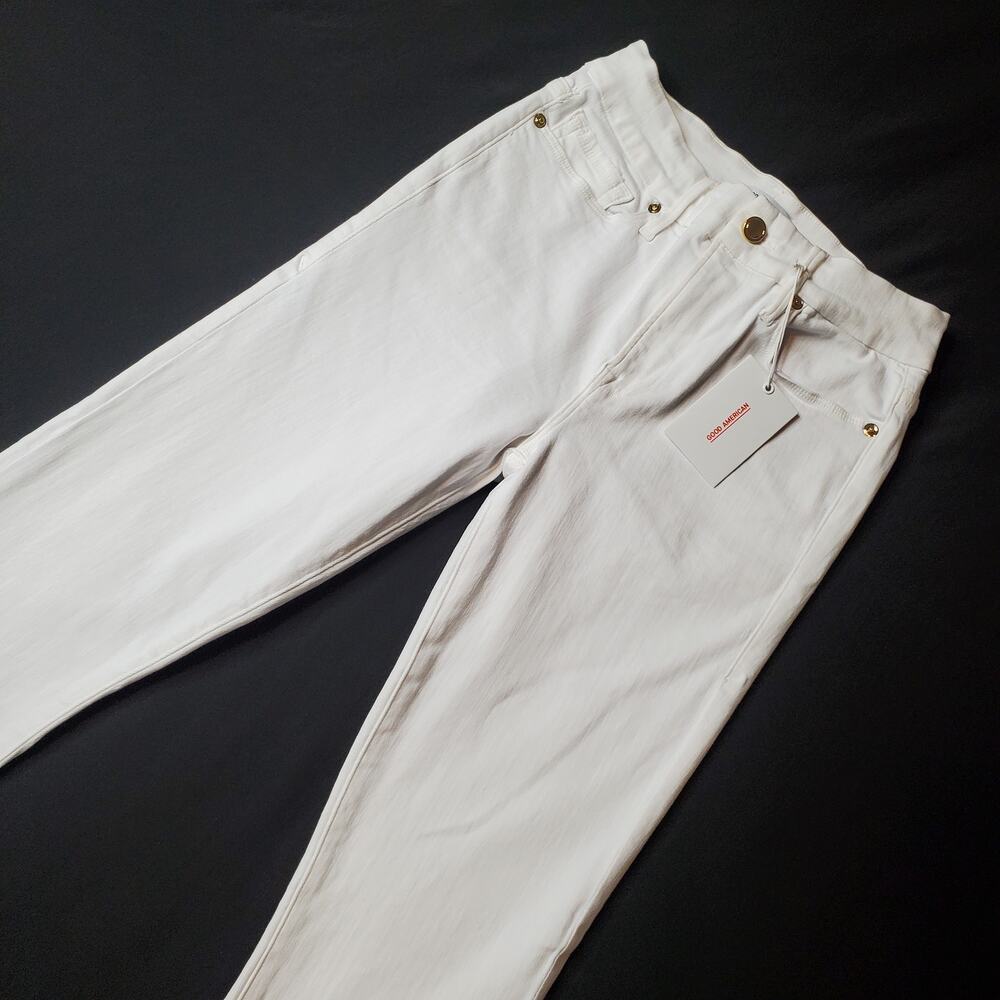 Good American Women Size 4 NWT Good Legs Crop Skinny Jean White GAGLC403